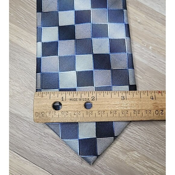 Pronto Uomo Couture 100% Silk Men's Checker Tie w/ Mens Warehouse Price Tag NEW - Picture 4 of 9